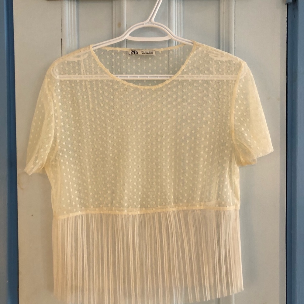 White Mesh Top